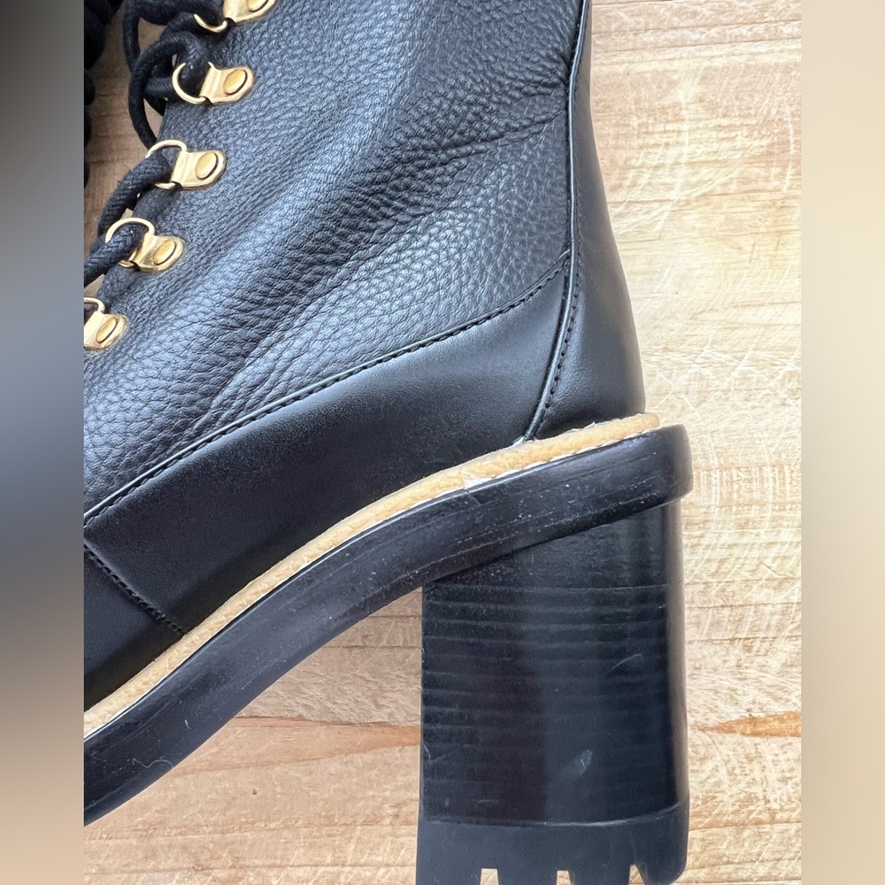 Tory Burch Miller 95mm Lug Sole Bootie Size 6 In Perfect Black New - Picture 7 of 11